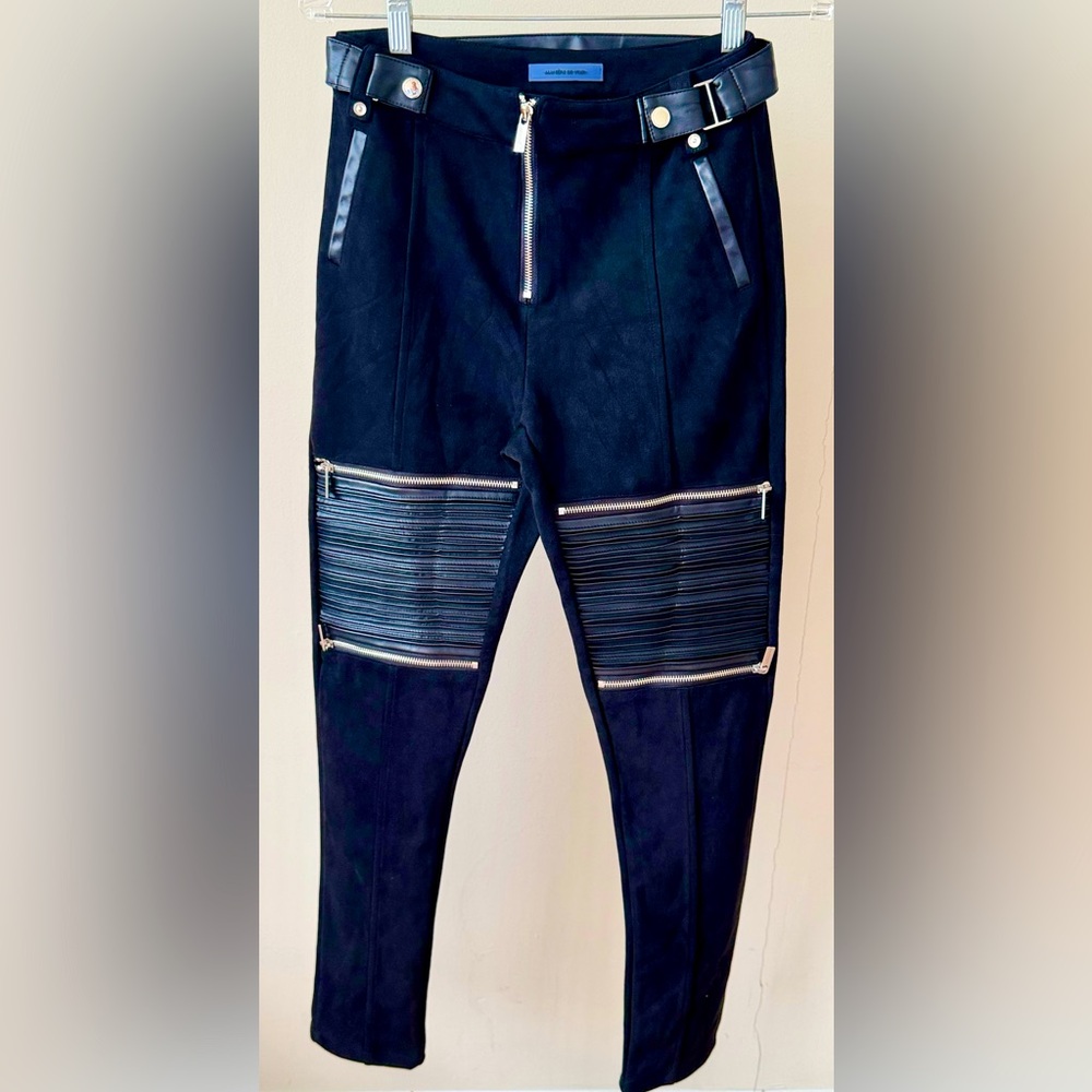 Maniere de voir ribbed vegan suede biker pants/leggings Size US 6, UK 10
